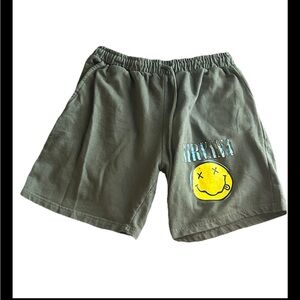 Nirvana Shorts Mens XL Pull On Bermuda Green W Logo